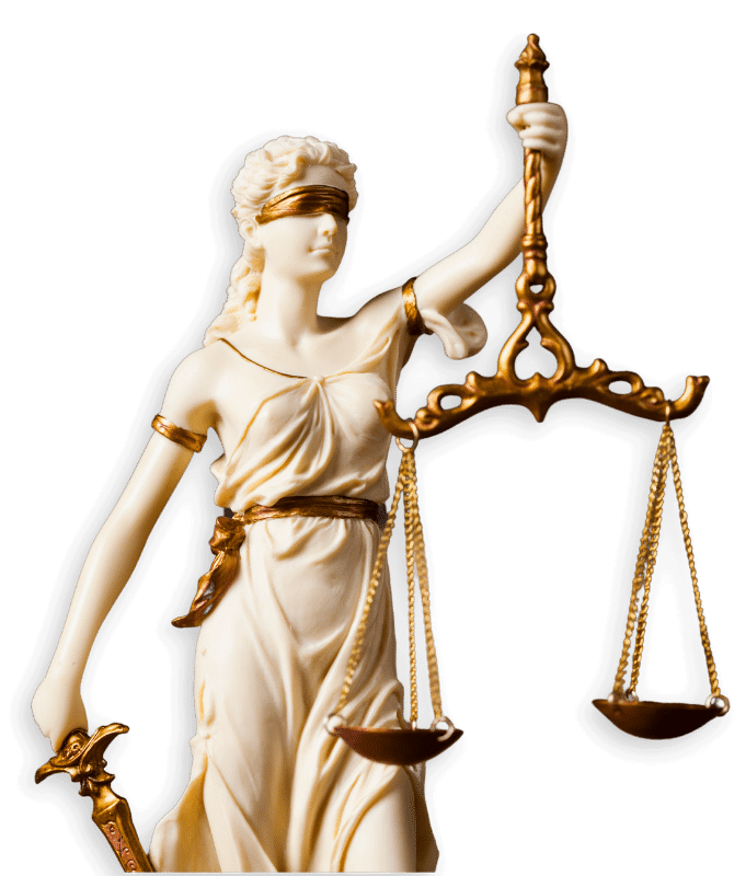 Stata della giustizia con bilancia