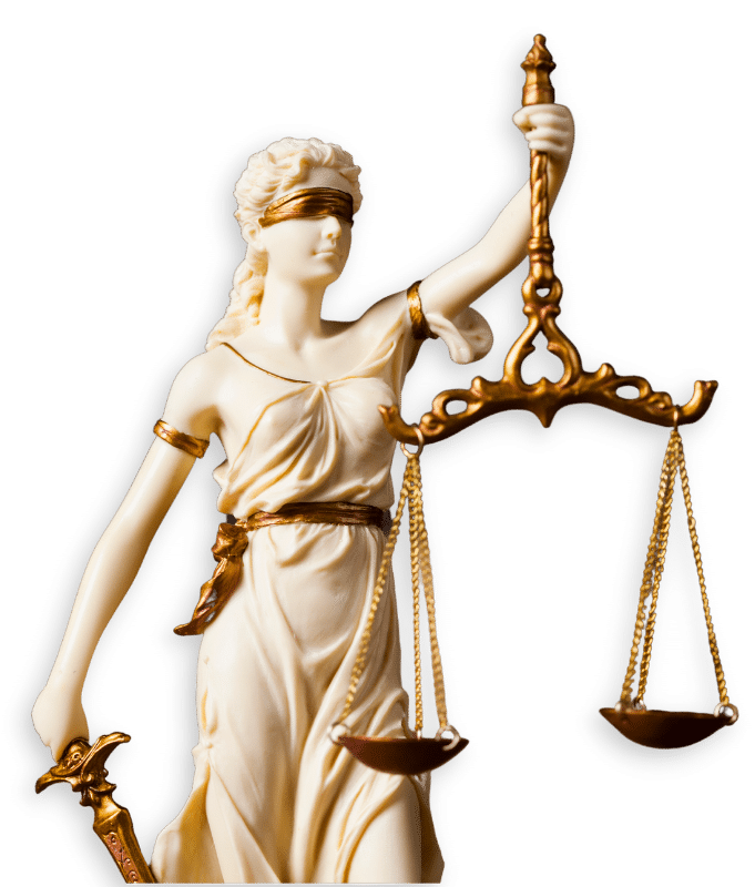 Stata della giustizia con bilancia